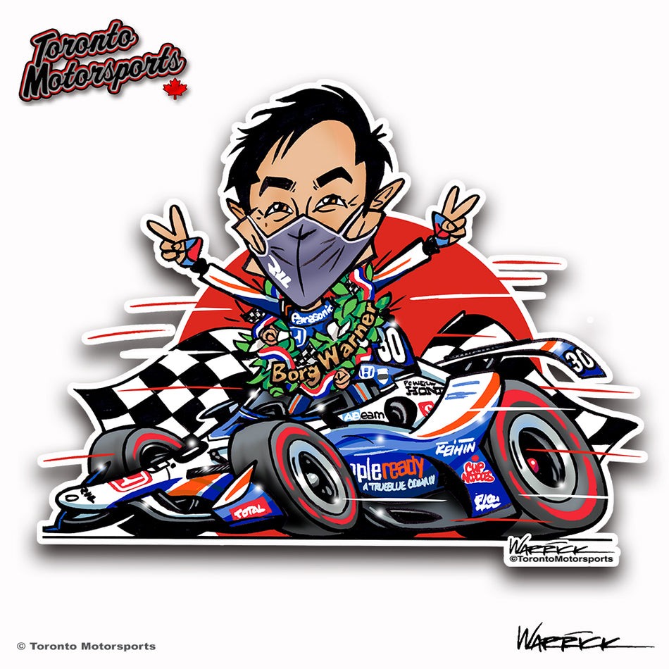 Takuma Sato 104th Indy 500 Winner Die Cut Vinyl Sticker #DECAL-SATO104THI500 (90)