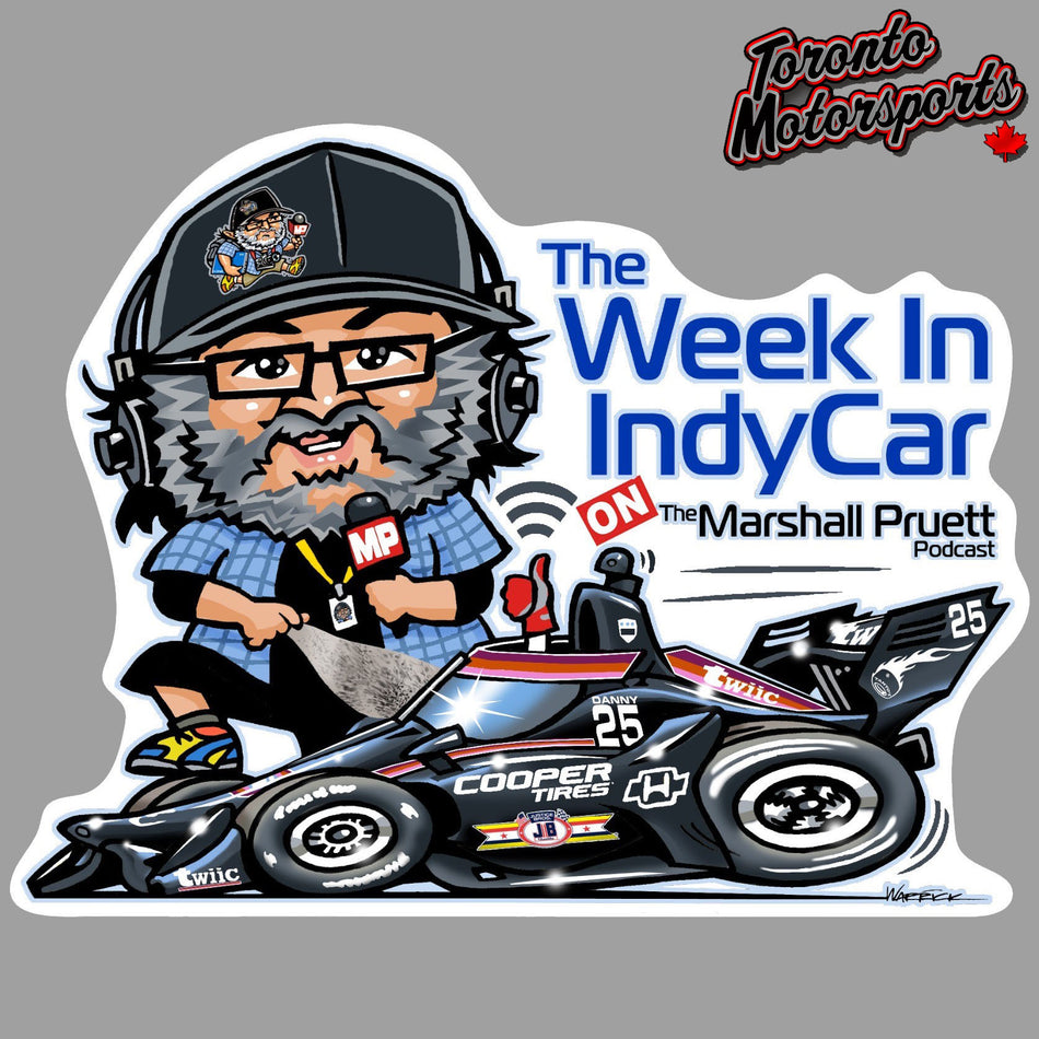 Marshall Pruett "The Week In IndyCar 2020" IndyTOON Die Cut Vinyl Sticker #DECAL-TWIIC2020