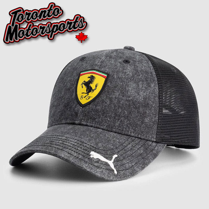 .2025 Scuderia Ferrari F1 Trucker Team Cap – Black - Officially Licensed #FER-701232799001