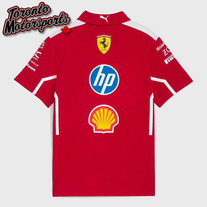 .Scuderia Ferrari F1 Men's 2025 PUMA Team Polo Shirt (Dark Cherry) #FER-701232808001
