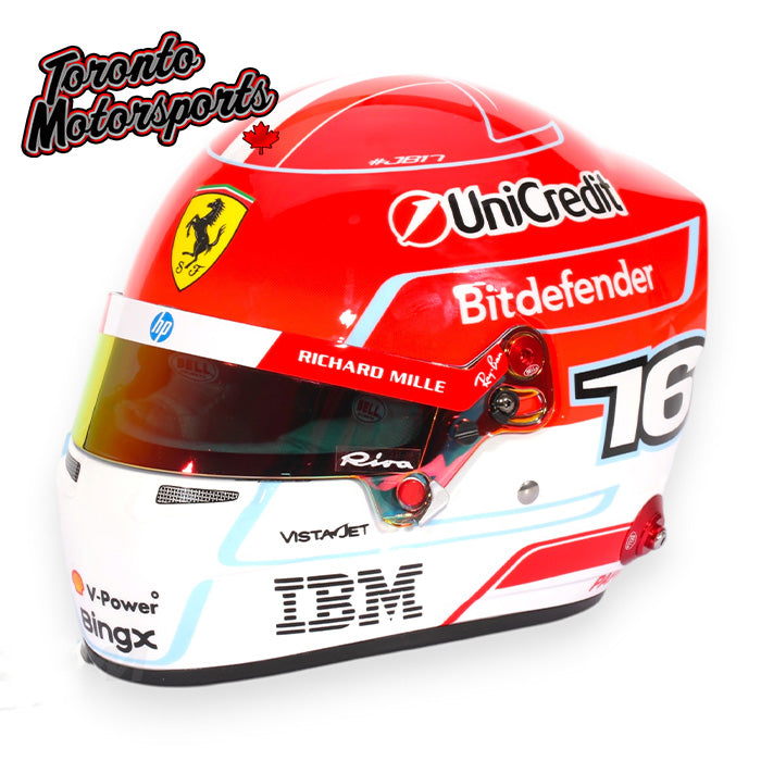 2026 Charles LeClerc Ferrari F1 Formula One Replica Helmet - EXACT SCALE REPLICA 1:2 Scale - Size of a Grapefruit #HEL-CL26