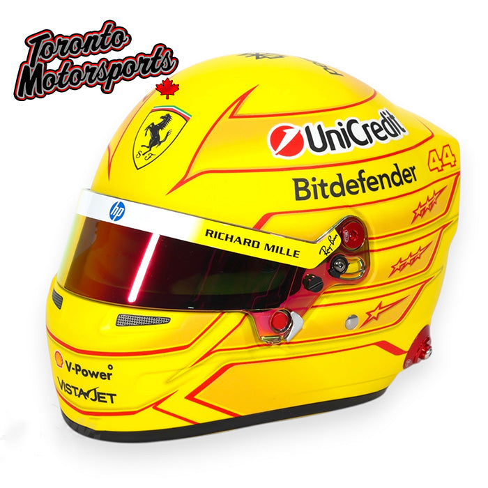 2026 Lewis Hamilton Ferrari F1 Formula One Replica Helmet - EXACT SCALE REPLICA 1:2 Scale - Size of a Grapefruit #HEL-LH26
