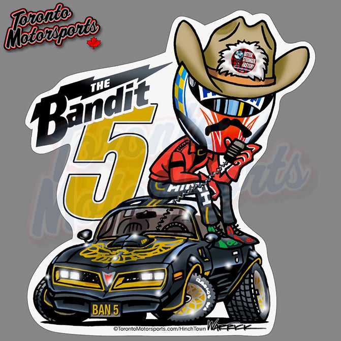 James Hinchcliffe "The Bandit 5" -  Die Cut Vinyl Sticker #HINCHSTICKERBAN5 (137)