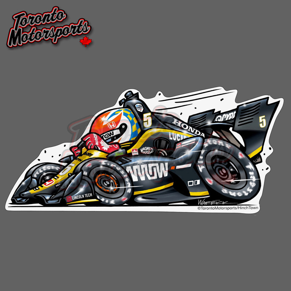 James Hinchcliffe "Flying Lap" -  Die Cut Vinyl Sticker #HINCHSTICKERFL