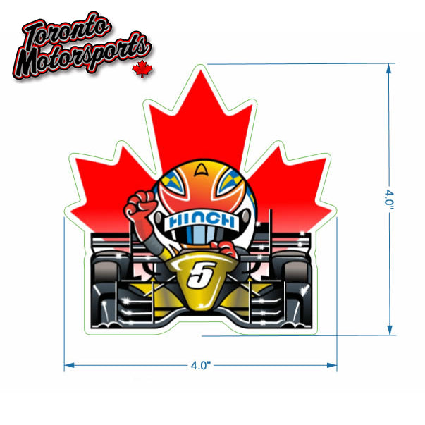 James Hinchcliffe - HinchTOON  "GO HINCH" Die Cut Vinyl Sticker #HINCHSTICKERGH