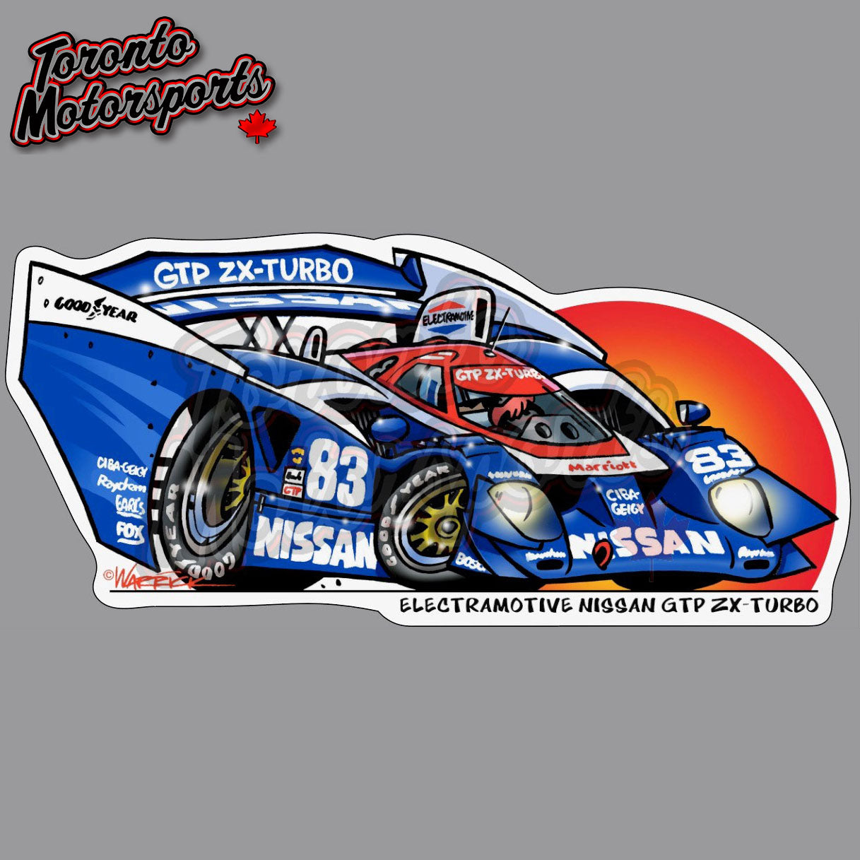 Electramotive Nissan GTP ZX-Turbo - IMSATOON Die Cut Vinyl Sticker