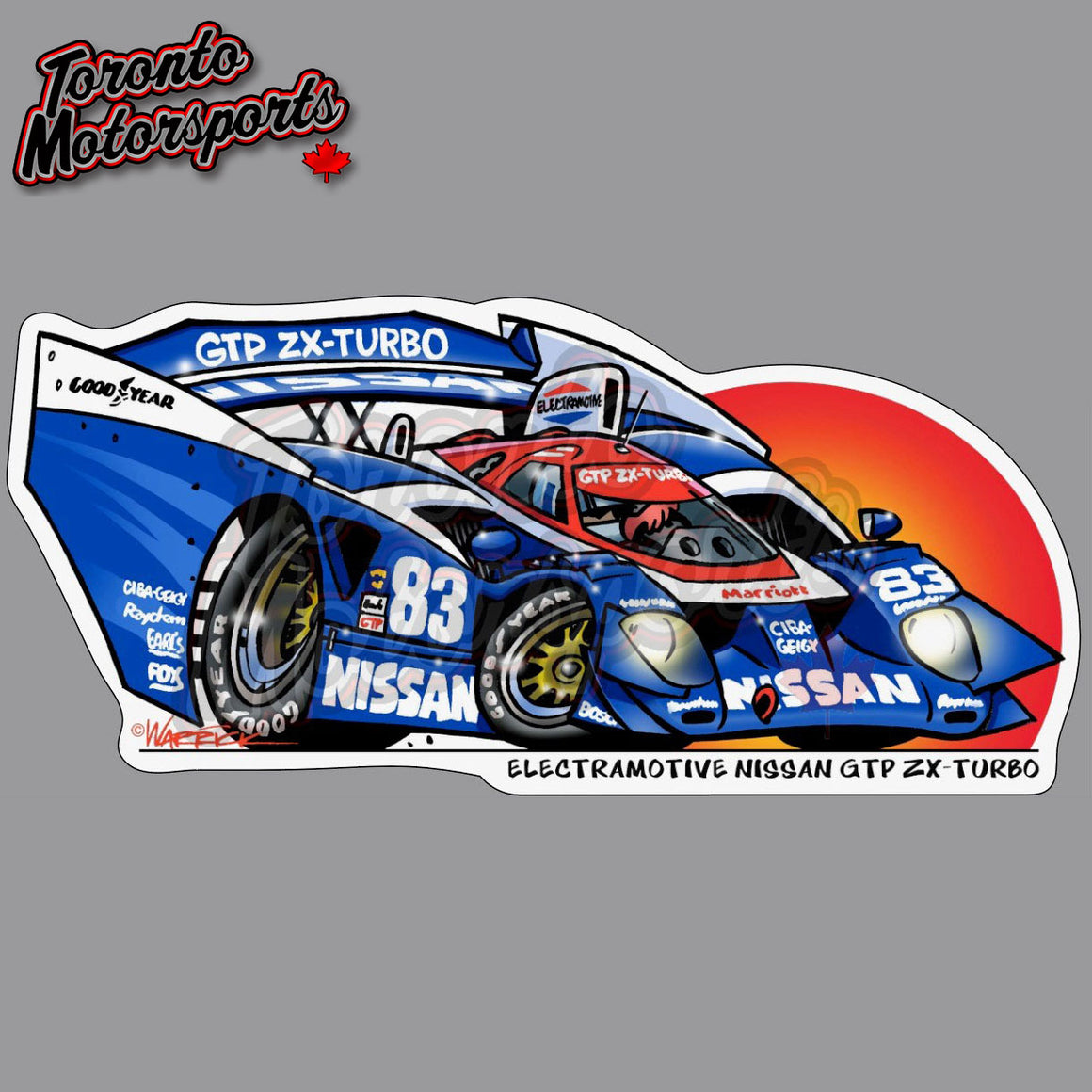 Gtp Sticker Electramotive Nissan GTP ZX-Turbo - IMSATOON Die Cut Vinyl Sticker #IM ...