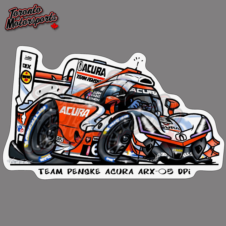 Team Penske Acura ARX-05 DPi  - IMSATOON Die Cut Vinyl Sticker #IMSATOON-PENSKEARX6 (40)