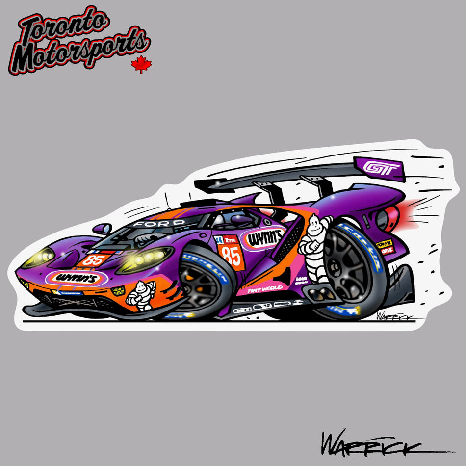 Keating Motorsports Ford GT LM  - IMSATOON Die Cut Vinyl Sticker #IMSATOON-WYNNSLM (50)