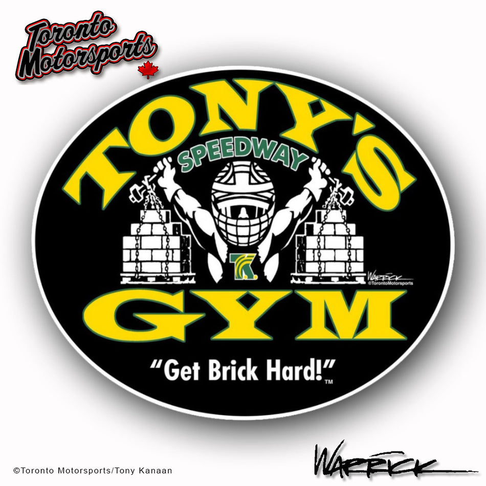 Tony Kanaan "Tony's Gym" - IndyTOON Die Cut Vinyl Sticker #INDYTOON-TKGYM (148)