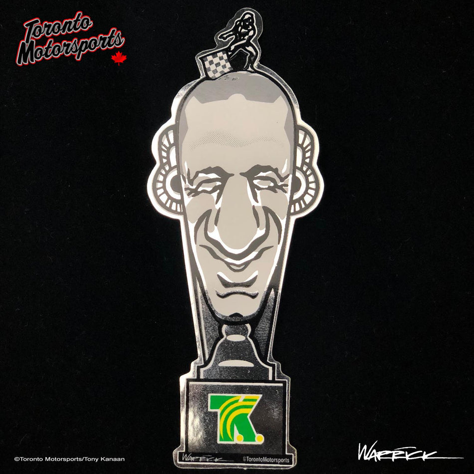Tony Kanaan "500" CHROMED - IndyTOON Die Cut Vinyl Sticker #INDYTOON-TKTROPHY (108)