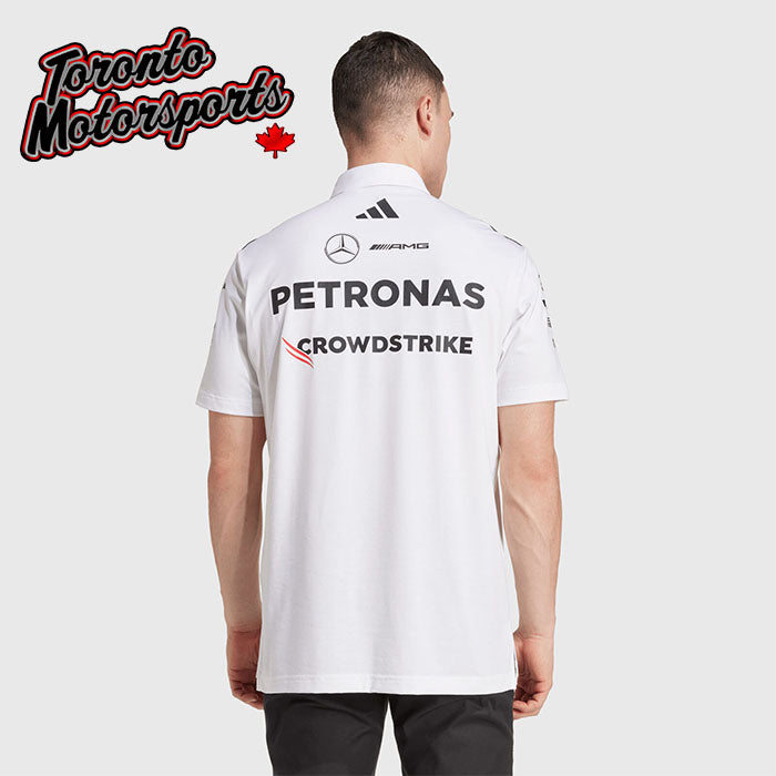 .Mercedes Petronas F1 2025 Team Polo Shirt - White #JW0586