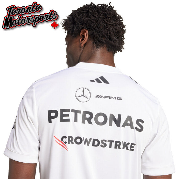 .Mercedes Petronas F1 2025 Adidas Team Driver Jersey - White #JX5798 (JX5795)
