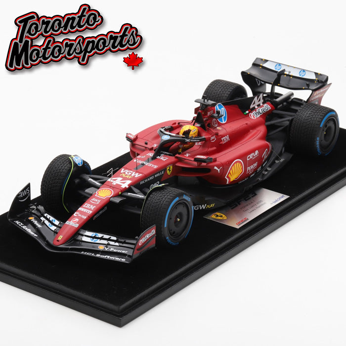 Ferrari SF-23 #44 Lewis Hamilton – 1st Ferrari Test Fiorano 2025 *DISPLAY MODEL* - 1:18 Scale by Look Smart #LS18F1073