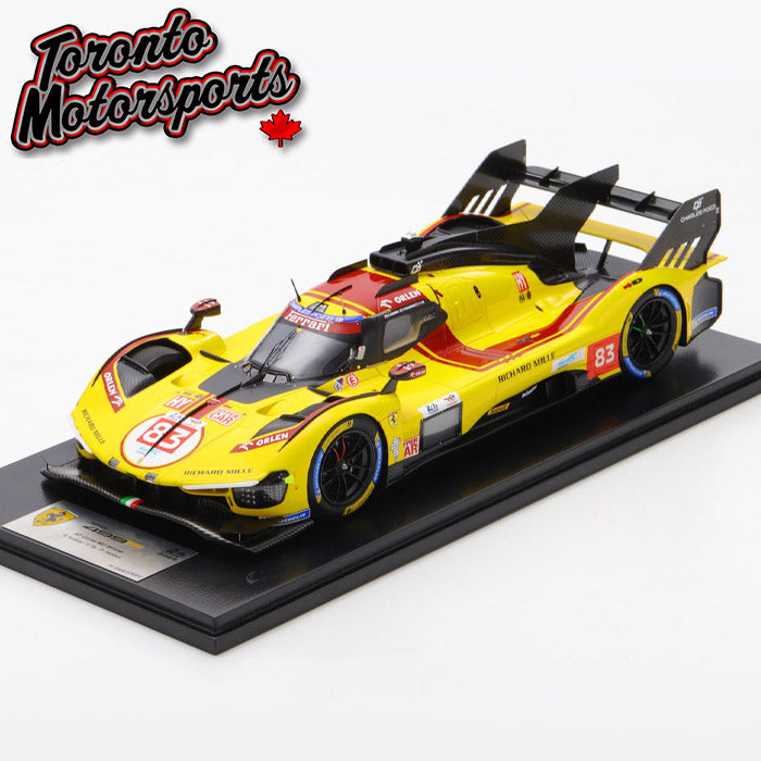 2025 Ferrari 499P FERRARI AF CORSE ITA #83 Kubica/Ye/Hanson WINNER 24H Le Mans 1:18 Scale by Look Smart  #LS18LM053