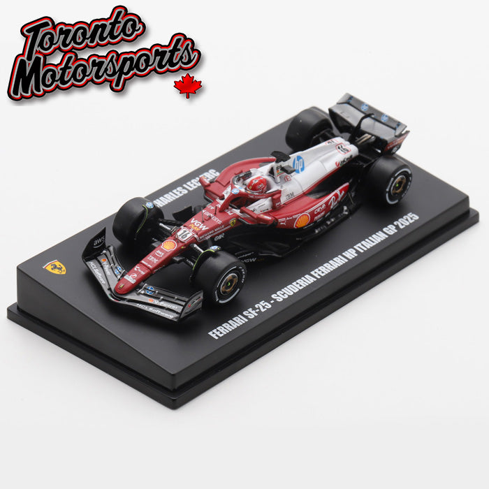 2025 Ferrari SF-25 #16 Charles Leclerc – Italian GP - 1:64 Scale by LookSmart #LS64026