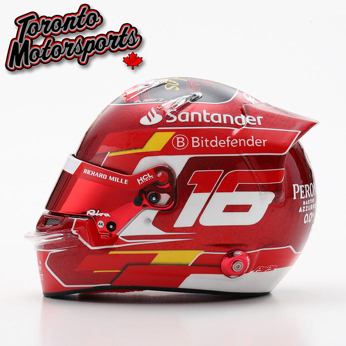 2024 Charles Leclerc Scuderia Ferrari - Abu Dhabi GP - F1 Replica Helmet - 1:5 Scale by LookSmart #LSHEL017