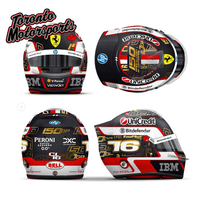2025 Charles LeClerc Scuderia Ferrari - Abu Dhabi GP - F1 Replica Helmet - 1:5 Scale by Looksmart #LSHEL028