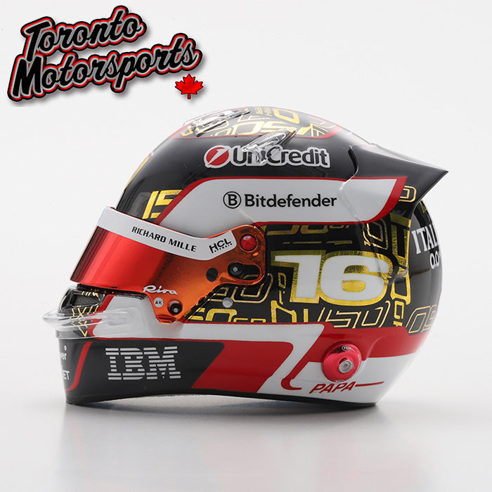 2025 Charles LeClerc Scuderia Ferrari - Abu Dhabi GP - F1 Replica Helmet - 1:5 Scale by Looksmart #LSHEL028