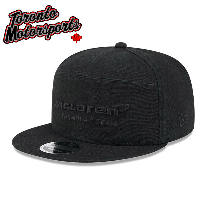 .McLaren F1 Ghost Word Logo (Black on Black) Cotton Canvas - New Era 9FIFTYSP Team Cap - Officially Licensed #MCL-60612349