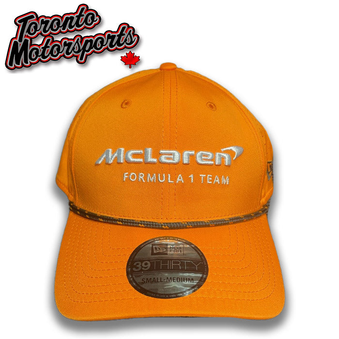 .McLaren F1 Perforated Rope - New Era 39THIRTY Stretch Fit Team Cap - Officially Licensed #MCL-60721262