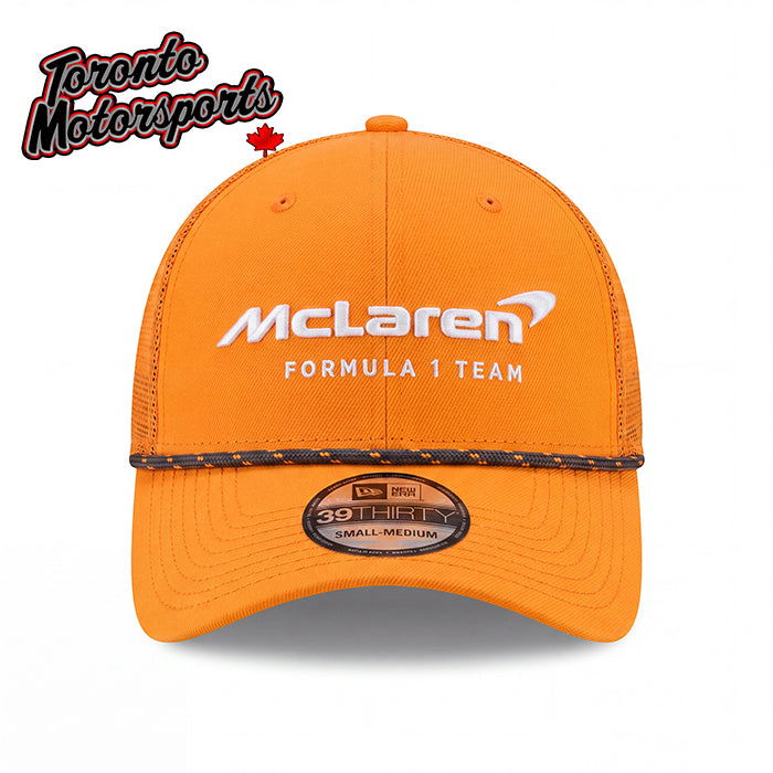 .McLaren F1 Perforated Rope - New Era 39THIRTY Stretch Fit Team Cap - Officially Licensed #MCL-60721262