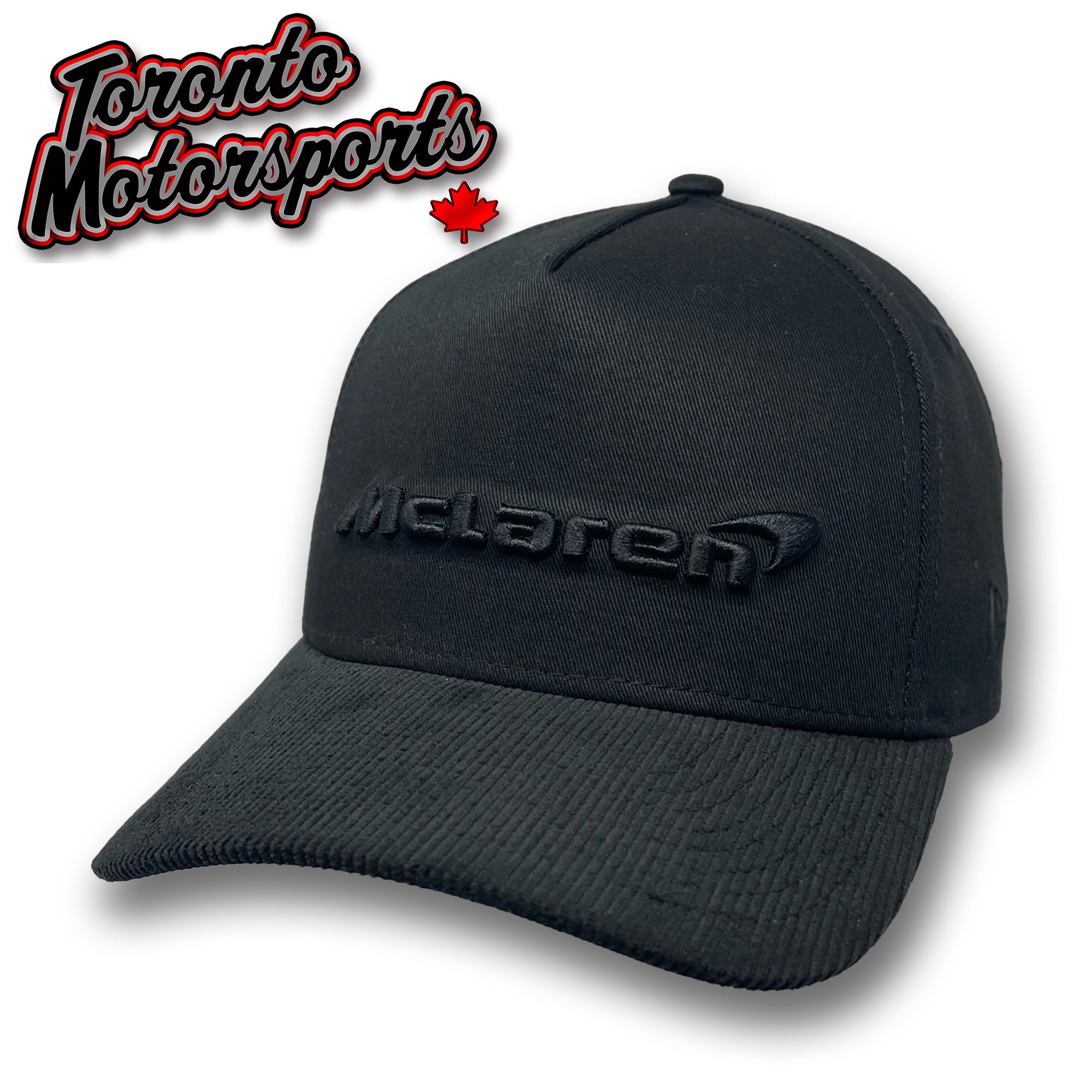 McLaren Wordmark (Black on Black Corduroy) - NEW ERA 9FORTYAF Cap