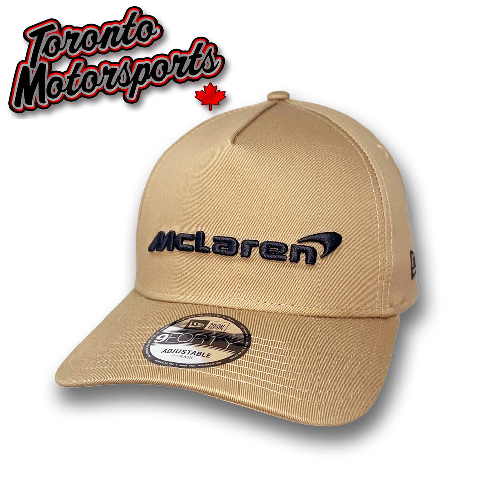 .McLaren Wordmark (Khaki) - NEW ERA 9FORTYAF Cap Officially Licensed #MCL-70817101
