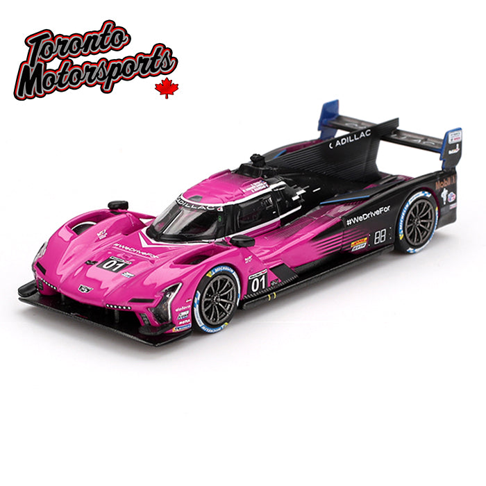 2024 Cadillac V-Series.R #01 Bourdais/van der Zande/Dixon Cadillac Racing – WINNER IMSA Petit Le Mans 1:64 Scale by MiniGT #MGT01010