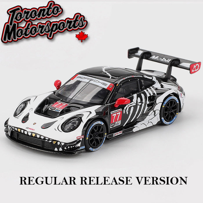 2025 Porsche 911 GT3 R AO Racing “REXY” Skeleton Car #77 – IMSA Petit LeMans 1:64 Scale by MiniGT #MGT01143 (MGT00REXYPETIT)