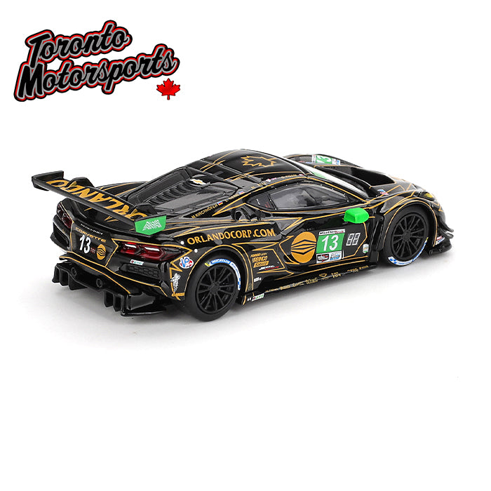 2025 Chevrolet Corvette Z06 GT3.R AWA #13 Bell/Fidani/Kern/Kirchhöfer- Class WINNER IMSA Daytona 24 Hrs. 1:64 Scale by MiniGT #MGT01171