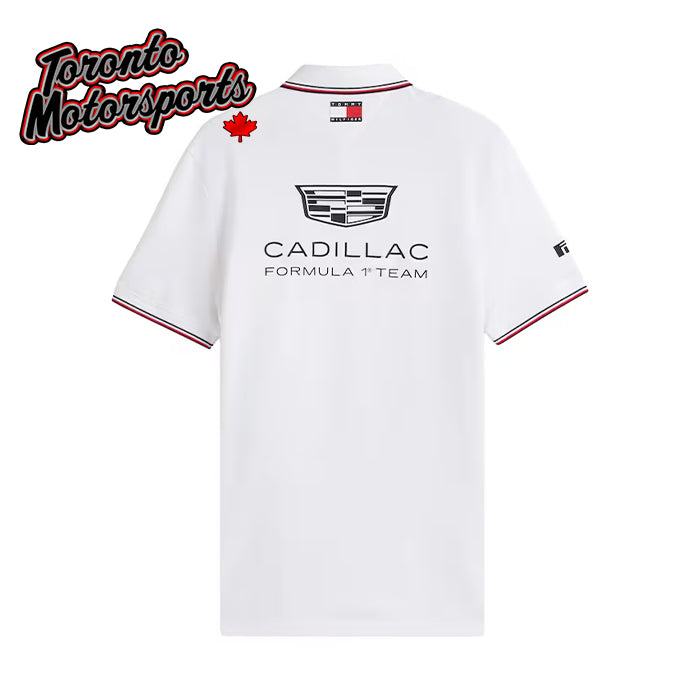 2026 Cadillac F1 Racing - Team  Polo Shirt - White (Unisex) #MN00072-YBR-WHITE