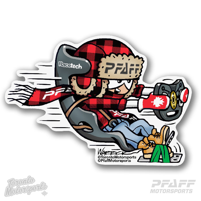 Pfaff Motorsports 'Freddie Flat-Out' - Vinyl Decal  #PFAFF-DECALFLATOUT (180)