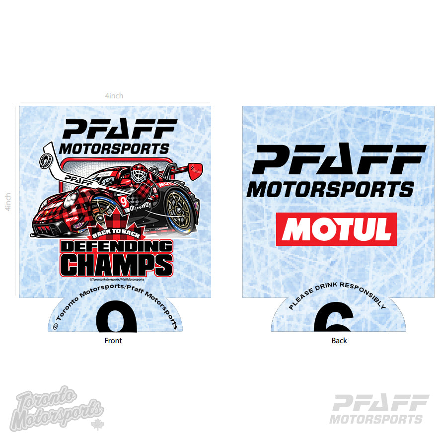 Pfaff Motorsports 'Defending Champions' Neoprene Beverage Cooler  #PFAFF-DCHAMPSCOOLER