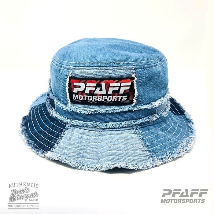 Pfaff Motorsports Team Bucket Hat - 'Denim Patch' (2025 Version) #PFAFF-DENIMBUCKET