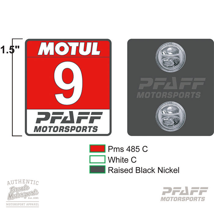 Number Plate Pin Pfaff Motorsports 'Number Plate' Enamel Collector Pin #PFAFF-NUMBERPLA ...