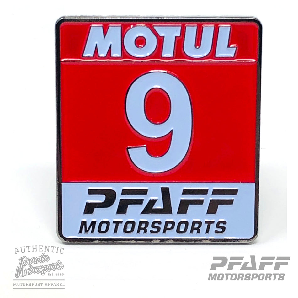 Pfaff Motorsports 'Number Plate' Enamel Collector Pin #PFAFF-NUMBERPLATEPIN