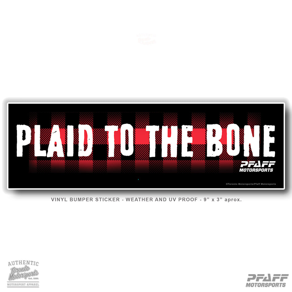 Pfaff Motorsports 'Born to be Plaid' Vinyl Bumper Sticker #DECAL-PFAFFBTBP
