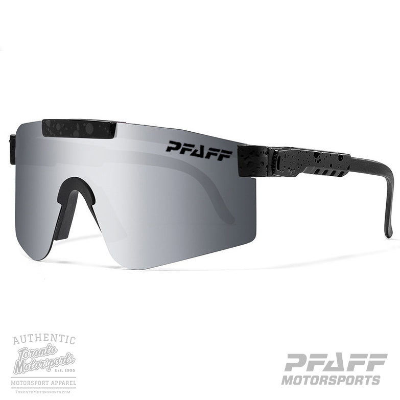 Pfaff Motorsports "Team Pit Crew" Black w/ Mirrored Lens Sunglasses #PFAFF24-101BLA