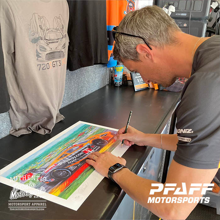 .Pfaff Motorsports 'McLaren 720s GT3R' DRIVER SIGNED Ltd. Edition Print by Roger Warrick #PFAFF24-199