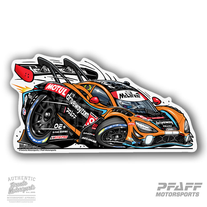 Pfaff Motorsports 'McLaren 720S GT3 EVO CarTOON' - Vinyl Decal  #PFAFF24-DECAL9
