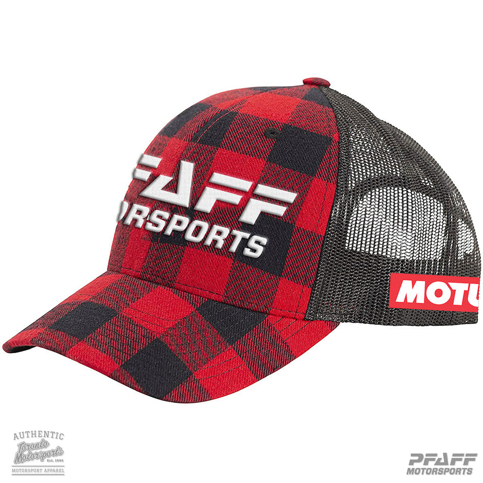 Pfaff Motorsports Team Cap - 'Classic Pfaff Plaid' (2025 Version) #CAP-PFAFFPLAID