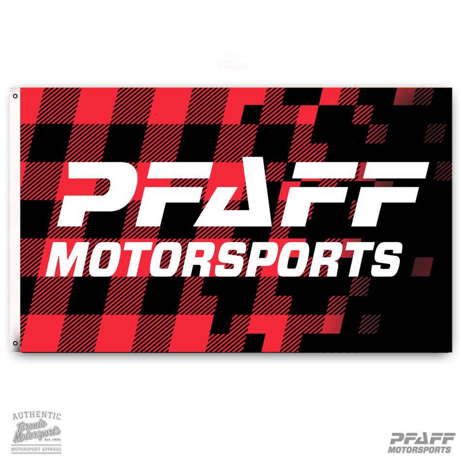 Pfaff Motorsports Abstact Plaid Team/Fan Flag (LARGE 5'x3') #FLAG-ABPLAID