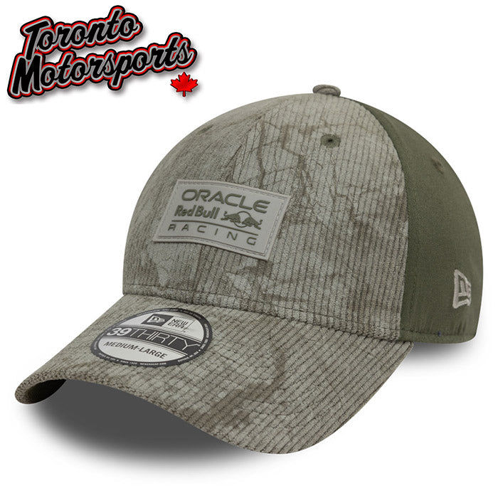 .2025 Red Bull Racing F1 Olive Crackle Corduroy - New Era 9THIRTY Stretch Fit Team Cap - Officially Licensed #RB-60595756