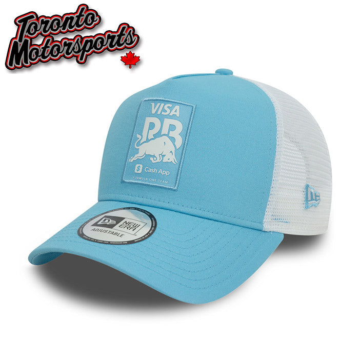 .2025 Visa Cash App RB Racing Bulls F1 Sky Blue Trucker- New Era E-Frame Team Cap - Officially Licensed #RBV-60658958