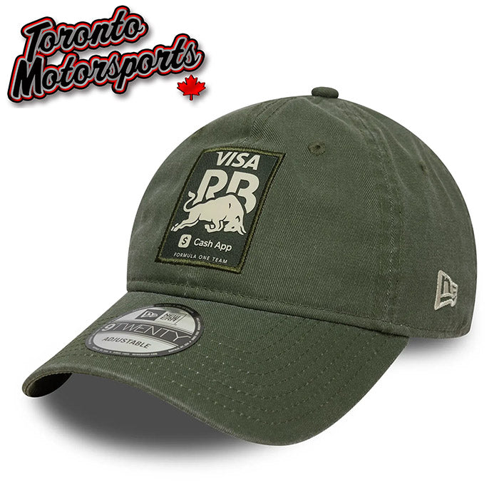 .2025 Visa Cash App RB Racing Bulls F1 Washed Olive - New Era 9TWENTY Team Cap - Officially Licensed #RBV-60684671