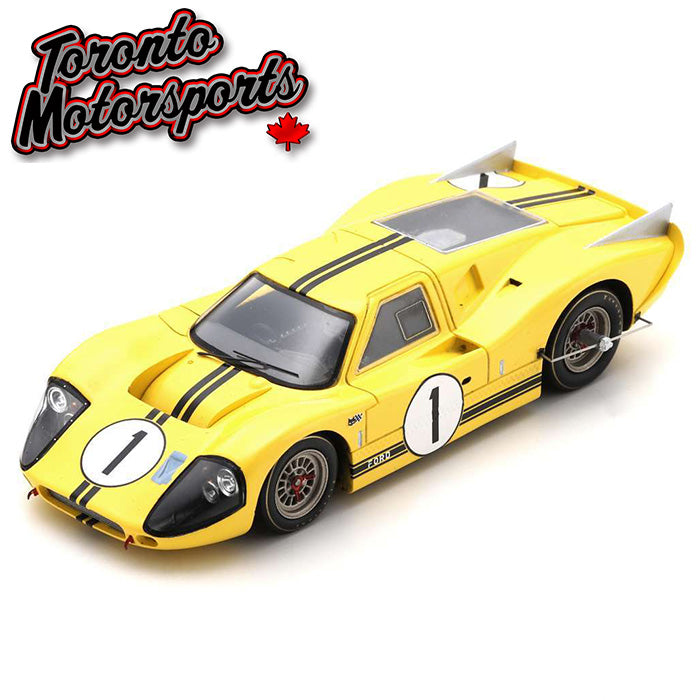.1967 Ford GT40 Mk IV #1 Bruce McLaren - Le Mans Test Day April  1:43 Scale by Spark #SPA434545 (S4545)