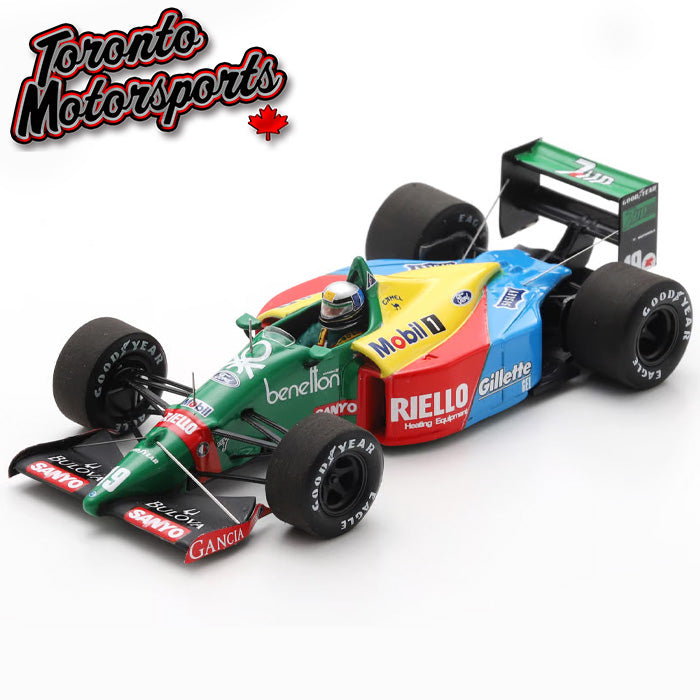 1989 Benetton B189 #19 Alessandro Nannini - 3rd British GP 1:43 Scale by Spark #S5316