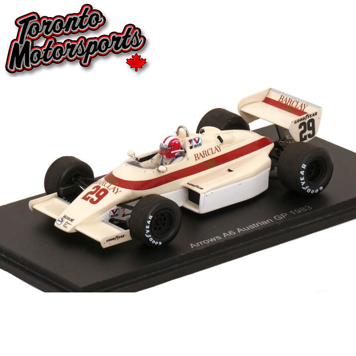 .1983 Arrows A6 #29 Marc Surer – Austrian GP 1:43 Scale by Spark #SPA435793 (S5793)
