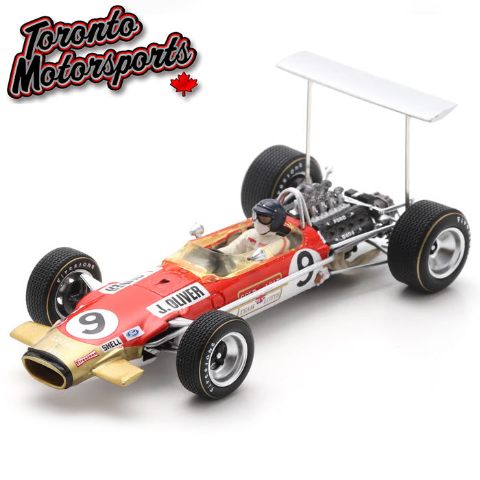 1968 Lotus 49B #9 Jackie Oliver - British GP 1:43 Scale by Spark #S6367